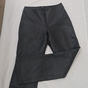 Vintage Frenchi black leather pants 5